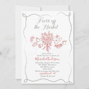Elegant Watercolor fresh off the market Bridal Sh Invitation