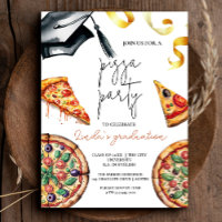 Elegant Watercolor Graduation Pizza