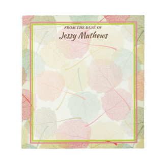 ELEGANT WATERCOLOR GREENERY BOTANICAL NATURE LEAF NOTEPAD