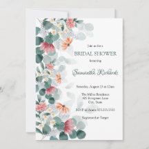 Elegant Watercolor greenery bridal shower
