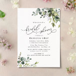 Elegant Watercolor Greenery Bridal Shower Invitation<br><div class="desc">This elegant Boho Greenery collection features mixed watercolor greenery leaves paired with a classy serif & delicate sans font in black,  with a monogram on the back. Matching items available.</div>