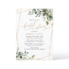 Elegant Watercolor Greenery Gold Bridal Shower