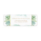 Elegant Watercolor Greenery Return Address Label