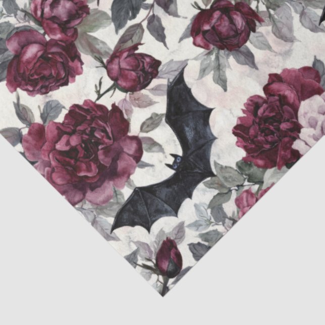 Elegant Watercolor Halloween Tissue Paper (Detail)