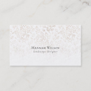 Elegant Watercolor Hand-Drawn Pattern Business Card