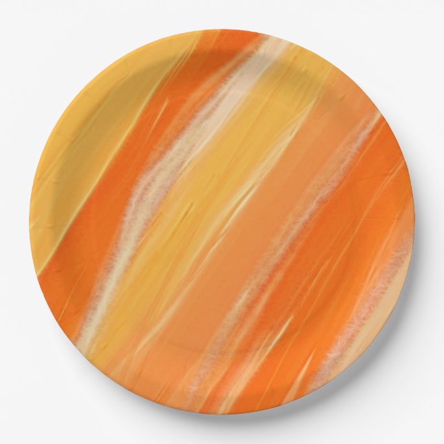 Elegant Watercolor Happy Halloween Paper Plates (Front)