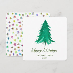 Elegant Watercolor Holiday Card