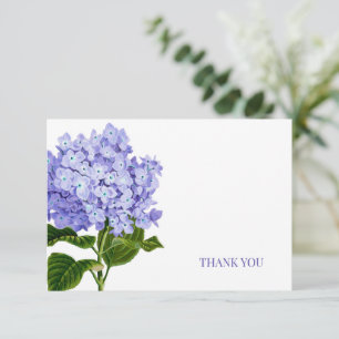 Elegant Watercolor Hydrangea Floral  Thank You Card