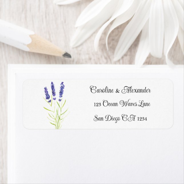 Elegant Watercolor Lavender Herbs Floral Wedding (Insitu)