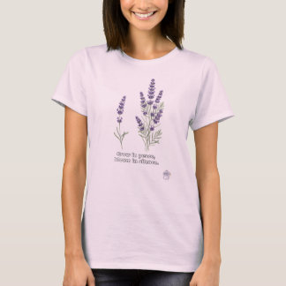 Elegant Watercolor Lavender, Peaceful Motivational T-Shirt