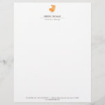 Elegant Watercolor Leather Chair Interior Designer Letterhead<br><div class="desc">Coordinates with the Elegant Watercolor Leather Chair Interior Designer Business Card Template by 1201AM. A simple watercolor illustration of a mid-century modern leather egg chair is combined with your name or business name for a professional brand identity on this personalized letterhead. Perfect for interior designers, home stagers, furniture shops, decorators...</div>
