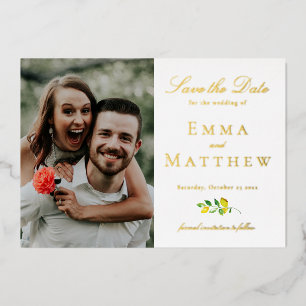 Elegant Watercolor Lemon Photo