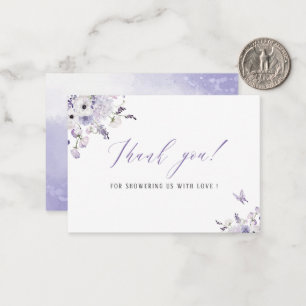 Elegant Watercolor lilac flowers Baby shower Card