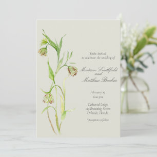 Elegant Watercolor Lily  Invitation