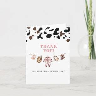 Elegant Watercolor Little cowgirl Folded Note Card