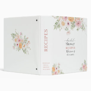 Elegant Watercolor Love in Bloom Bridal shower Pe Binder