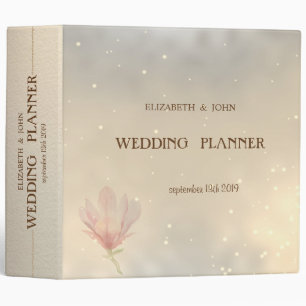 Elegant Watercolor Magnolia Wedding Binder