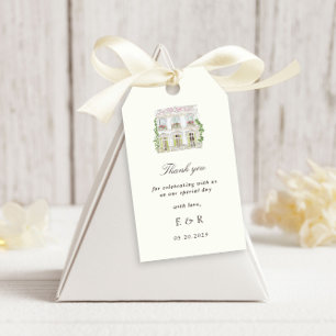 Elegant Watercolor Manor Rococo Wedding Gift Tags