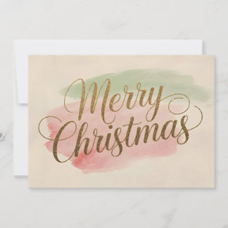 Elegant Watercolor Merry Christmas Card