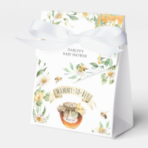 Elegant Watercolor Mommy-to-Bee Honey Baby Shower Favor Box