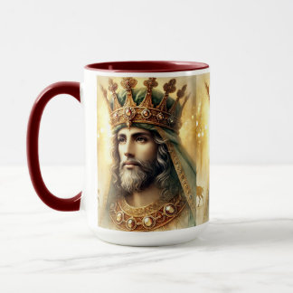 Elegant Watercolor of a Wise King Mug