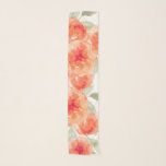 Elegant Watercolor Peach Peonies Floral Scarf<br><div class="desc">Chic and stylish,  this scarf is the perfect accessory to any outfit.  Features hand-painted watercolor peach peonies with sage green foliage leaves. A classy look for weddings,  parties,  or everyday occasions.</div>