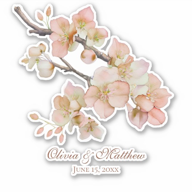 Elegant watercolor peachy florals (Front)