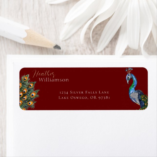 Elegant Watercolor Peacock (Insitu)