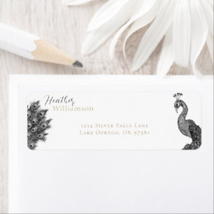 Elegant Watercolor Peacock