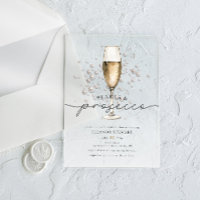 Elegant Watercolor Pearls & Prosecco Bridal Shower
