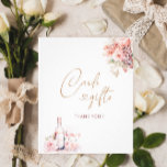Elegant Watercolor Petals and Prosecco Pink floral Photo Print<br><div class="desc">Elegant Watercolor Petals and Prosecco Pink floral bridal shower</div>