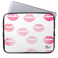 elegant watercolor pink lips pattern