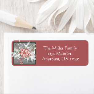Elegant watercolor poinsettia custom Christmas 