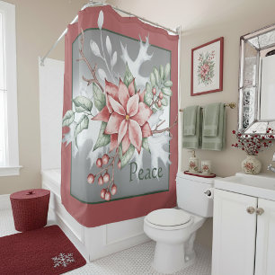 Elegant watercolor poinsettia custom Christmas
