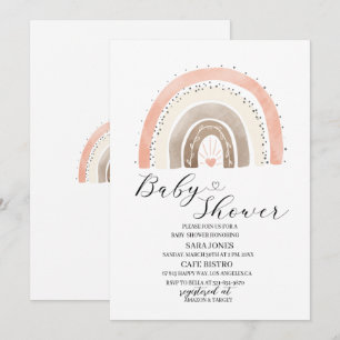 Elegant  watercolor  rainbow  Baby Shower Invitati Invitation