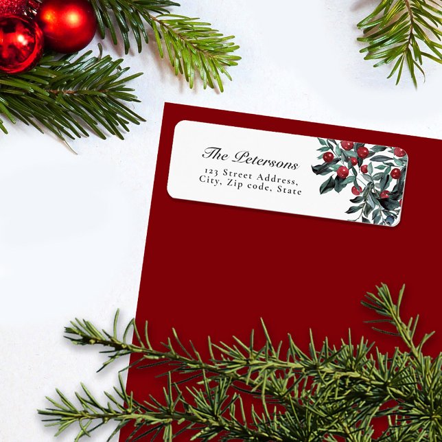 Elegant Watercolor Red Christmas Holly Berries (Creator Uploaded)