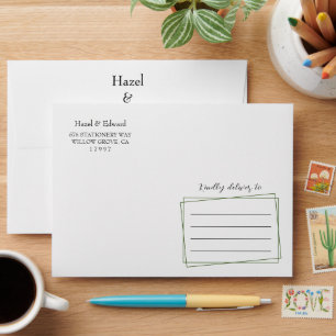 Elegant Watercolor Red Rose Floral Wedding Envelope