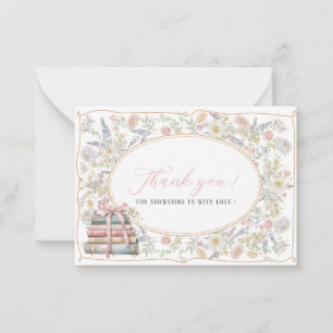 Elegant Watercolor retro flowers bridal shower Card
