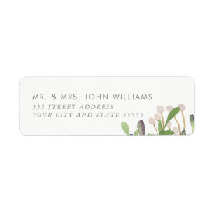 Elegant watercolor return address label