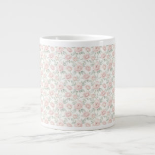 Elegant Watercolor Roses Large Coffee Mug