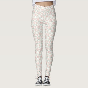Elegant Watercolor Roses Leggings