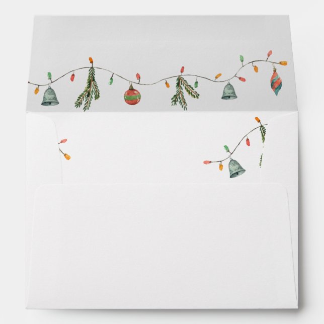 Elegant Watercolor Rustic Envelope (Back (Bottom))