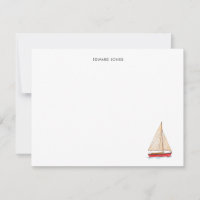 Elegant Watercolor Sailboat Yacht 