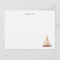 Elegant Watercolor Sailboat Yacht