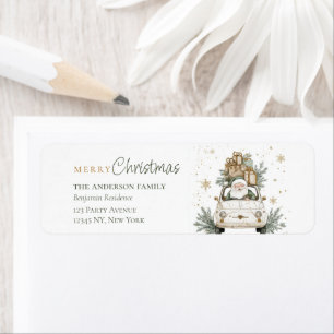 Elegant Watercolor Santa Gifts Christmas 