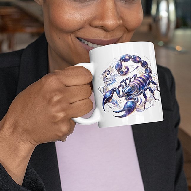 Elegant Watercolor Scorpio Zodiac Custom Mug (Creator Uploaded)