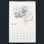 Elegant Watercolor Script Multi Photo Calendar<br><div class="desc">Absolutely gorgeous! This new, modern photo calendar design incorporates the trend for photo masks, using faux watercolor paper, making each image look like it's been painted on watercolor paper! The design easily allows you to personalize the covers and months with your photos, and each month features the name of the...</div>