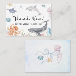 Elegant Watercolor Sea you soon  Baby shower Card