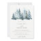 Elegant Watercolor Snow Winter Forest Pine Wedding