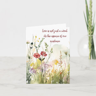 Elegant Watercolor Spring Mix Floral Customizable Card